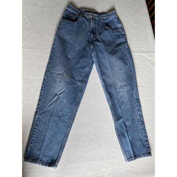 Vintage Jordache Womens Blue Denim Jeans Sz 16  Distressed Thrashed Punk Grunge - Picture 1 of 10